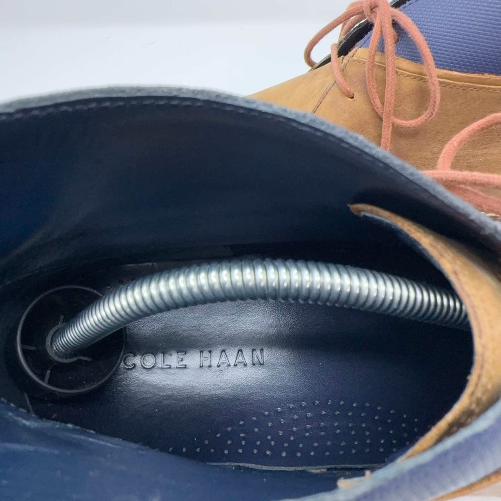 Cole Haan Colton Chukka Boots Mens 10.5M Brown Leather Blue Collar C11771 Office - Picture 10 of 12